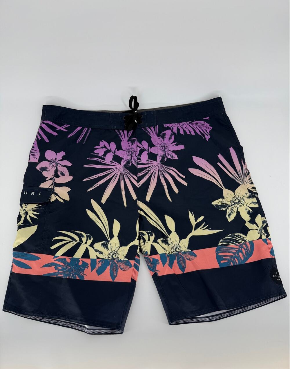 Rip Curl Mens Boardshorts Size 40 Navy Tropical Floral Surf Swim Shorts